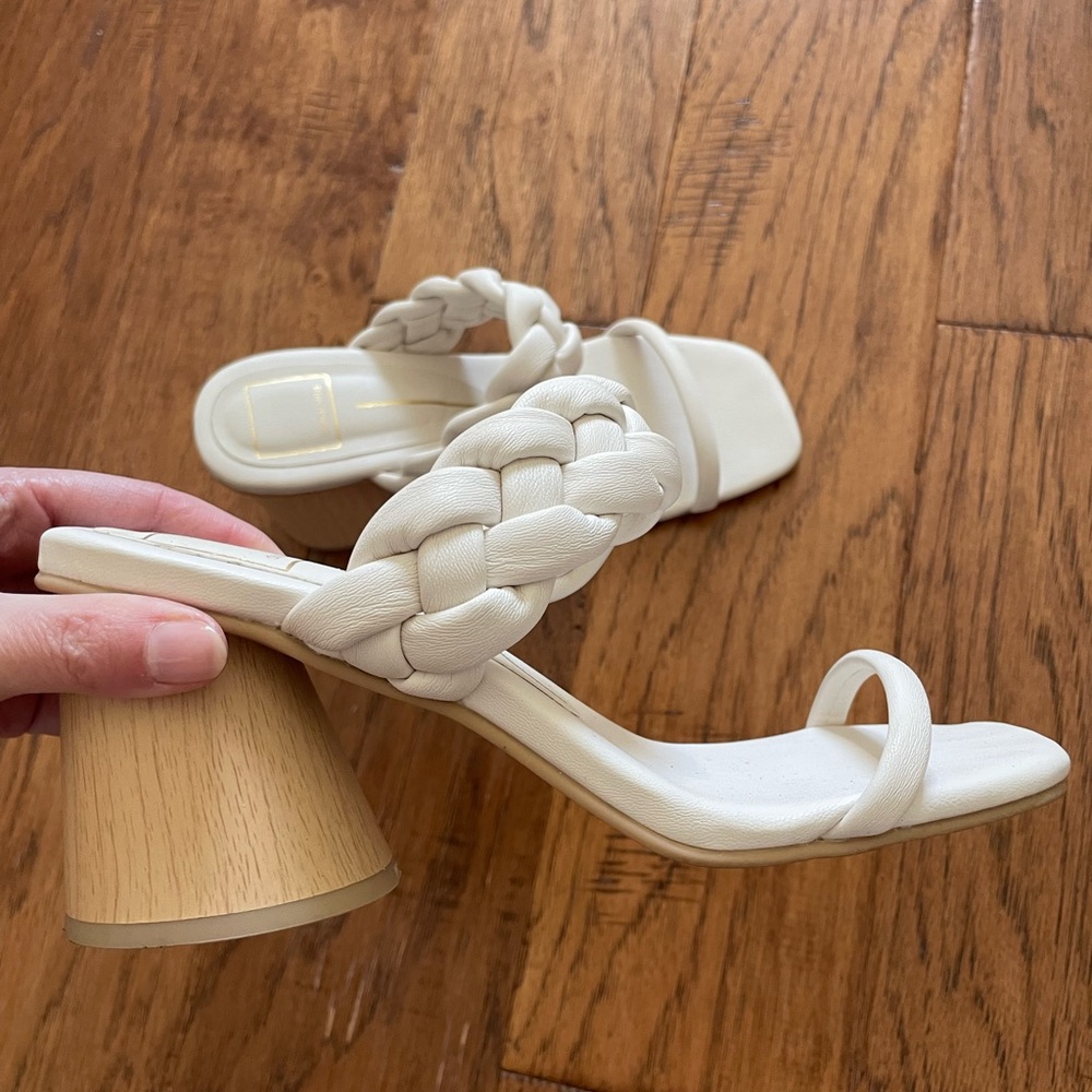 Elegant Cream Women's Heeled Sandals